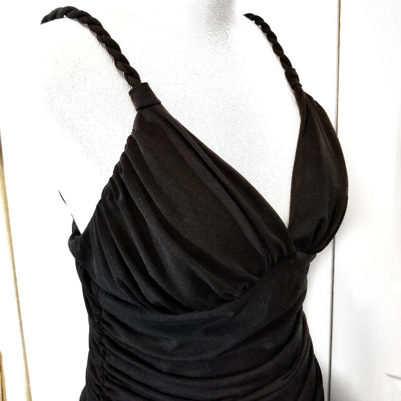 IN Studio Black High Low Braid Straps Dress - Picture 3 of 5